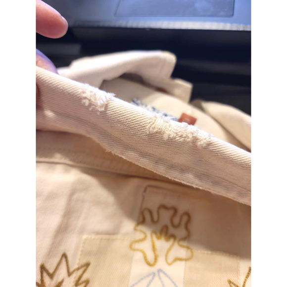 Anthropologie Pilcro Embroidered Denim Vest - New Women's XL - Picture 9 of 10